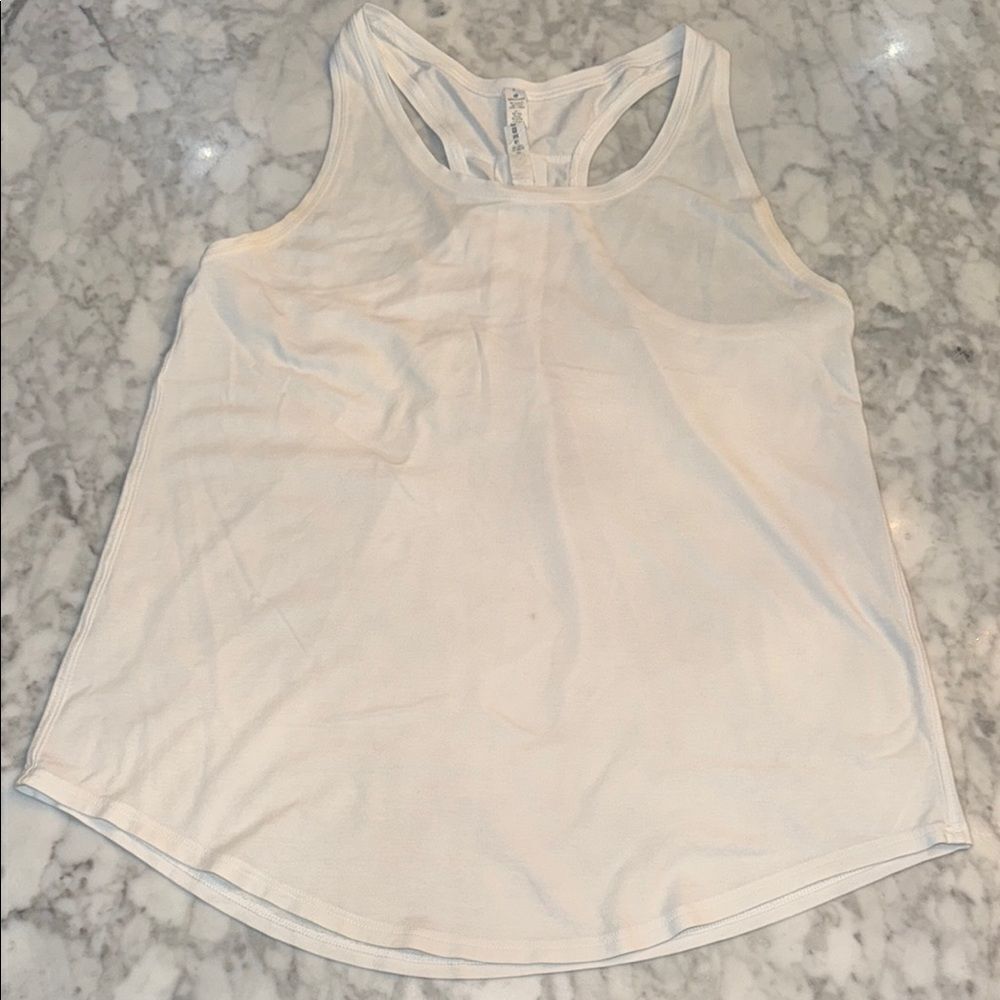 LULULEMON ATHLETICA WHITE RACERBACK TANK 8